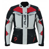 Plus Racing EDGE női motoros túrakabát szürke-piros